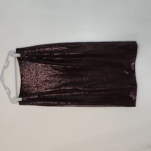 J.CREW COLLECTION WOMENS SZ 0 SEQUINED SKIRT NWT PLUM COLOR